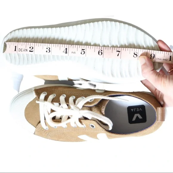 Veja Women's Sneakers in Tan and White - Picture 7 of 9
